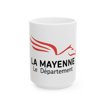 Flag of Mayenne France - White Coffee Mug-15oz-Go Mug Yourself