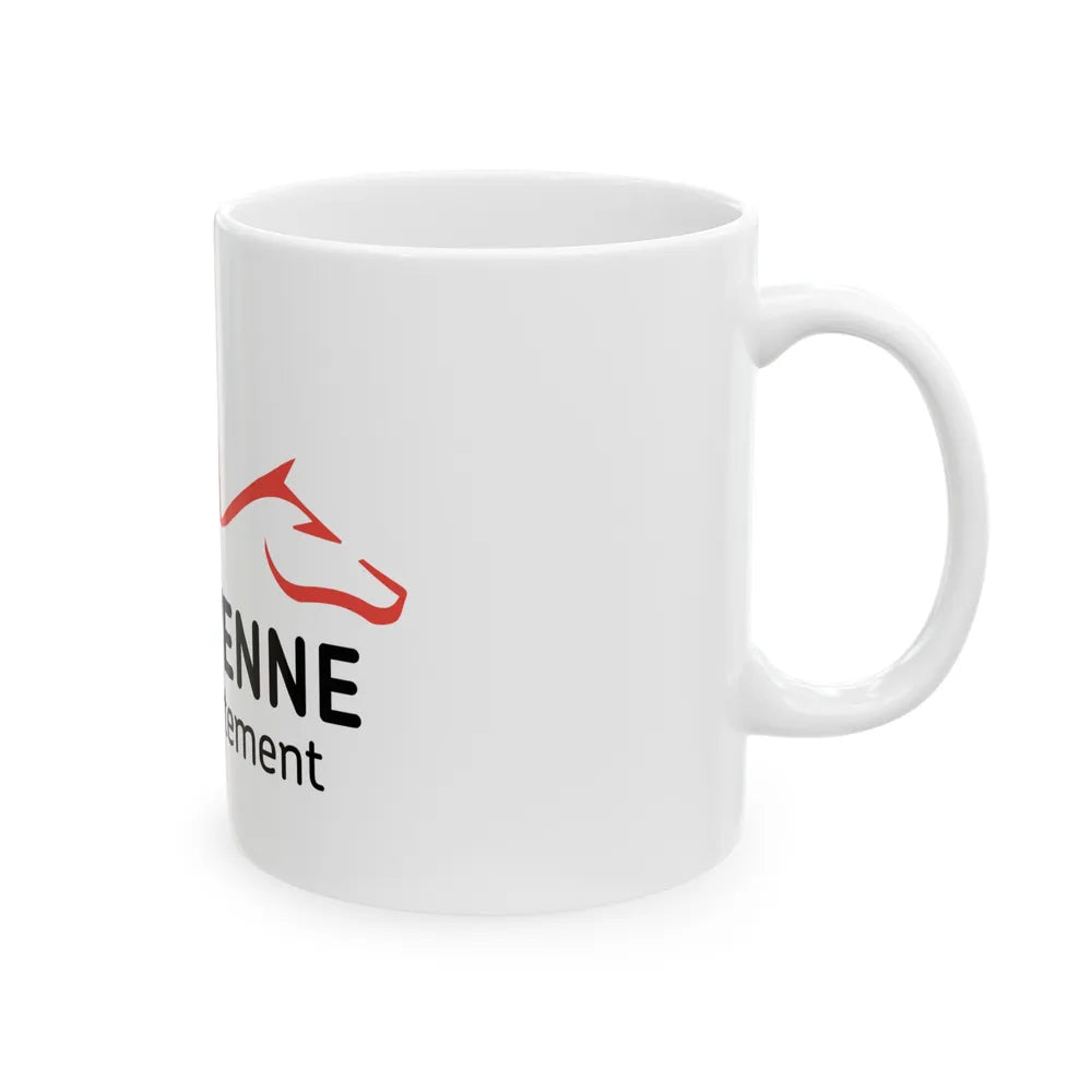 Flag of Mayenne France - White Coffee Mug-Go Mug Yourself