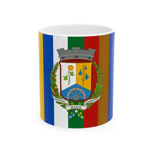 Flag of Mazzin (Italy) White Coffee Mug 11oz - Go Mug Yourself