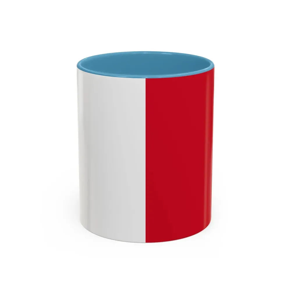 Flag of Mdina Malta - Accent Coffee Mug 11oz Light Blue - Go Mug Yourself