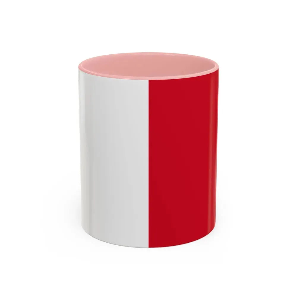Flag of Mdina Malta - Accent Coffee Mug 11oz Pink - Go Mug Yourself