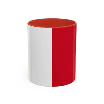 Flag of Mdina Malta - Accent Coffee Mug 11oz Red - Go Mug Yourself