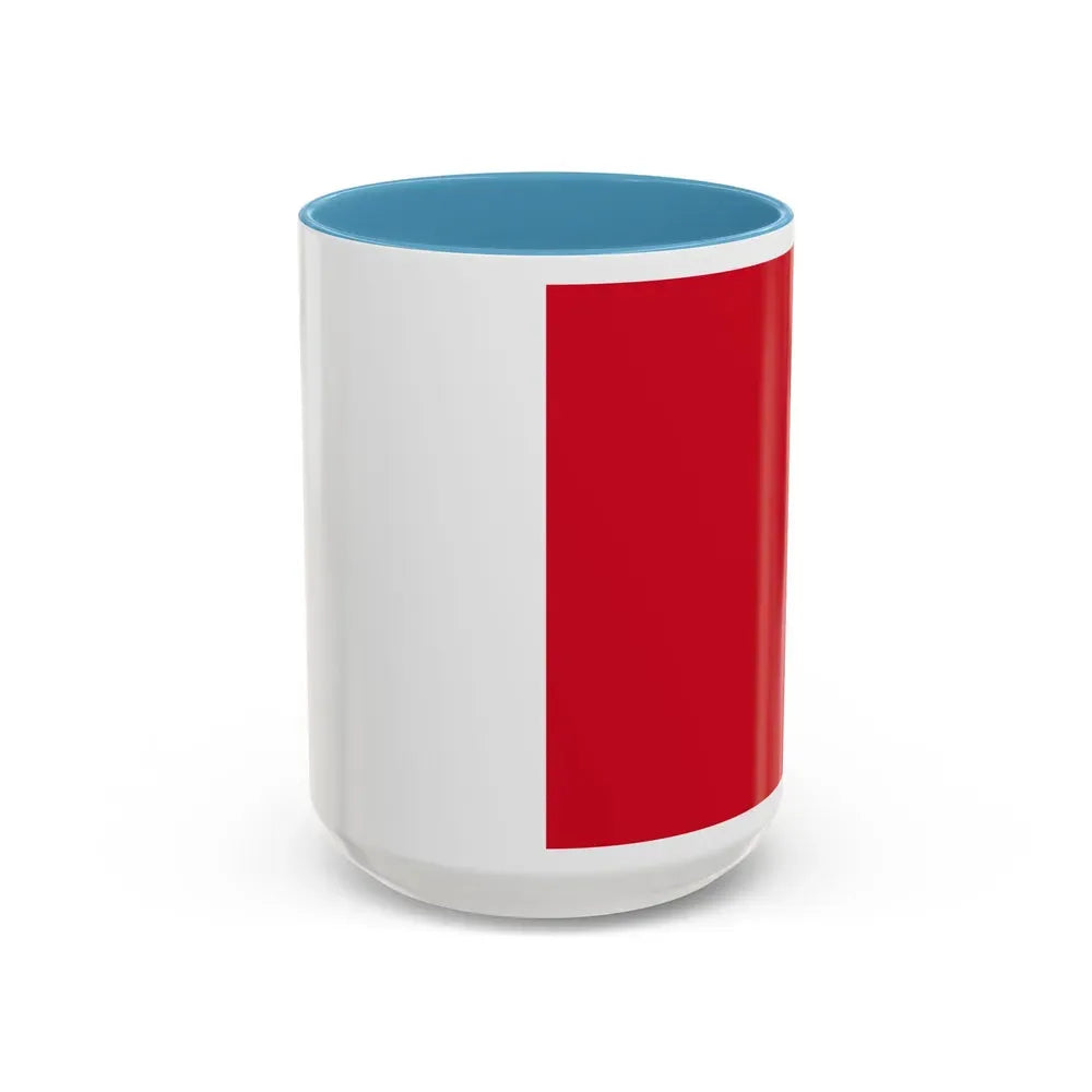 Flag of Mdina Malta - Accent Coffee Mug 15oz Light Blue - Go Mug Yourself