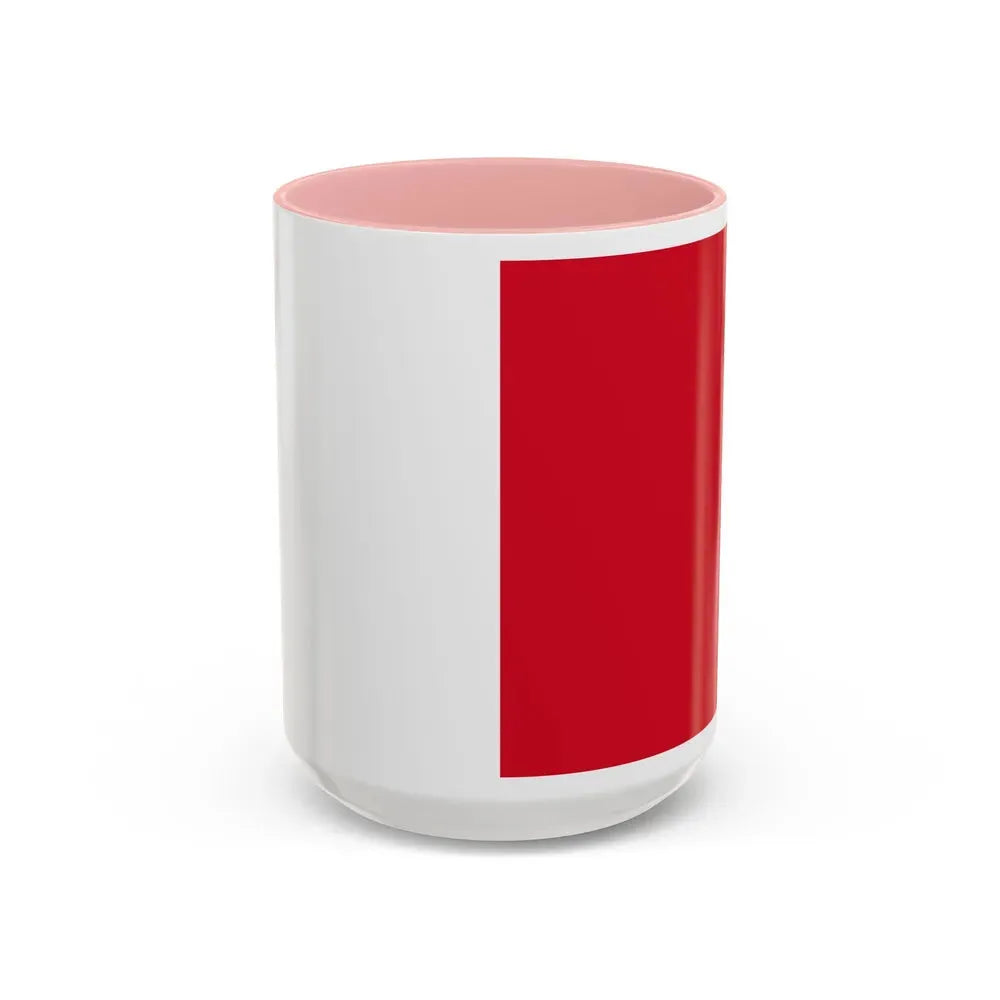 Flag of Mdina Malta - Accent Coffee Mug 15oz Pink - Go Mug Yourself
