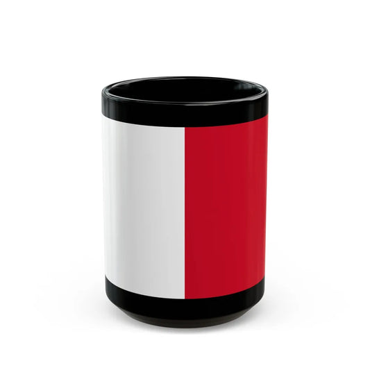 Flag of Mdina Malta - Black Coffee Mug-15oz-Go Mug Yourself