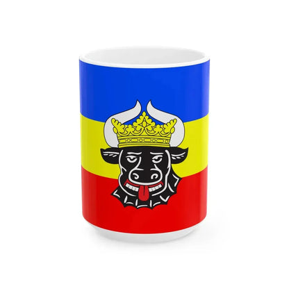 Flag of Mecklenburg 1992 proposal (Germany) White Coffee Mug 15oz - Go Mug Yourself
