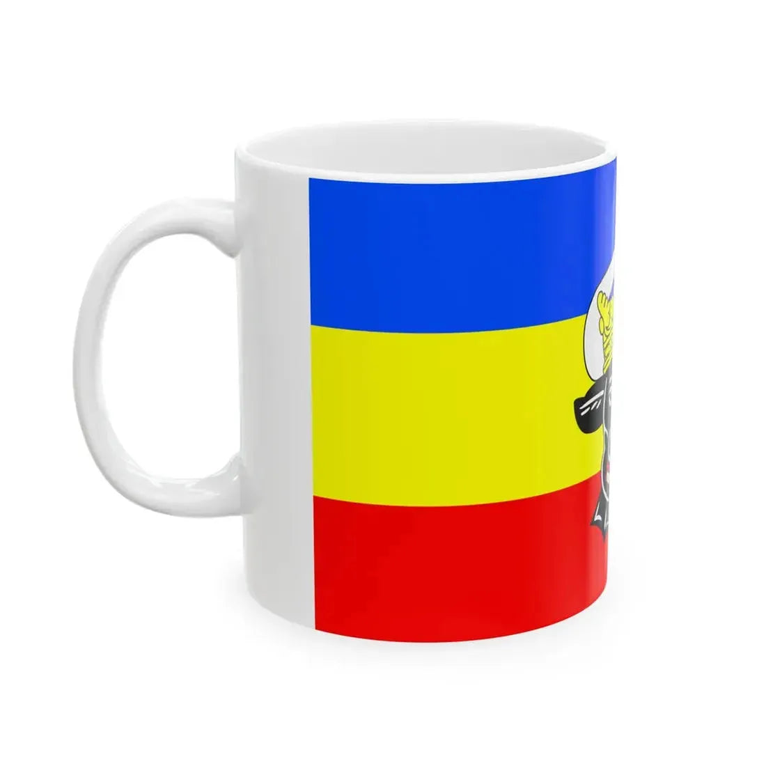 Flag of Mecklenburg 1992 proposal (Germany) White Coffee Mug - Go Mug Yourself