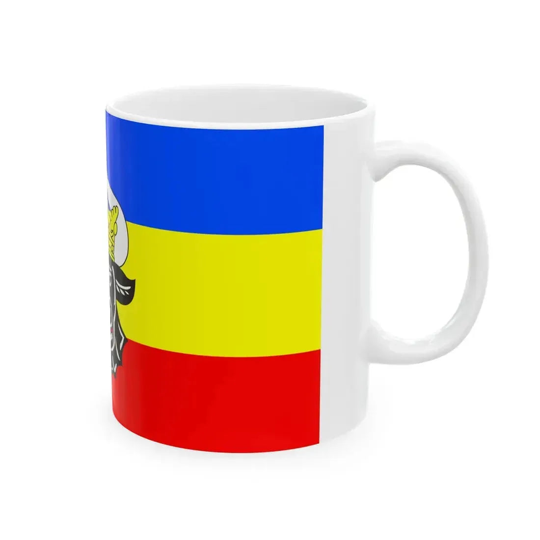 Flag of Mecklenburg 1992 proposal (Germany) White Coffee Mug - Go Mug Yourself