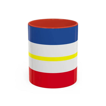 Flag of Mecklenburg Vorpommern Germany - Accent Coffee Mug 11oz Red - Go Mug Yourself