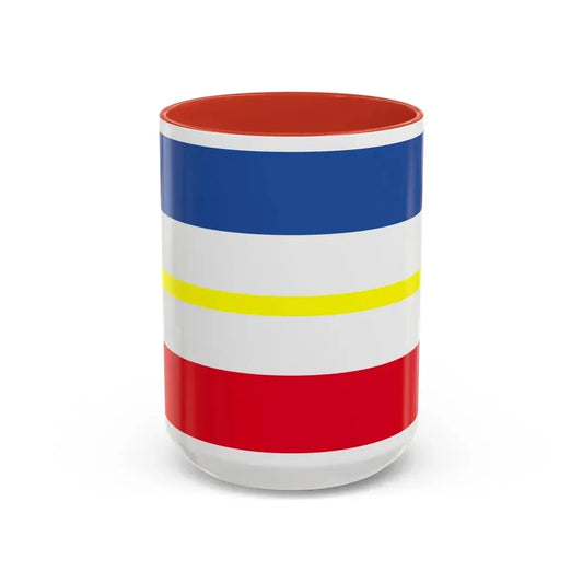 Flag of Mecklenburg Vorpommern Germany - Accent Coffee Mug 15oz Red - Go Mug Yourself