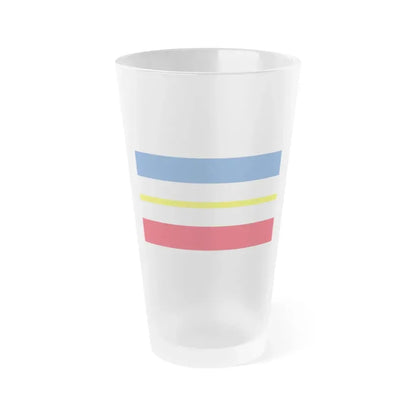 Flag of Mecklenburg Vorpommern Germany - Frosted Pint Glass 16oz 16oz Frosted - Go Mug Yourself