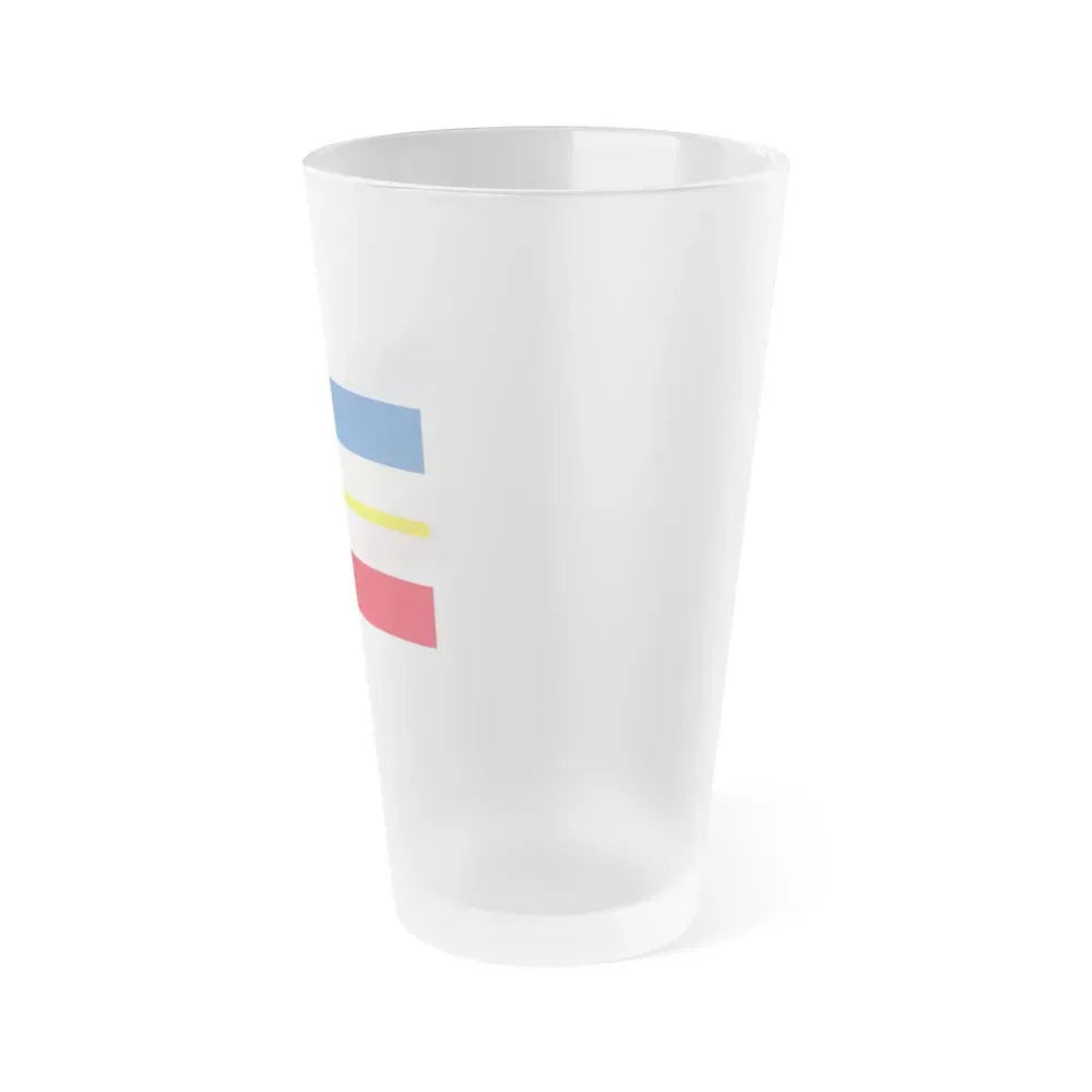 Flag of Mecklenburg Vorpommern Germany - Frosted Pint Glass 16oz - Go Mug Yourself