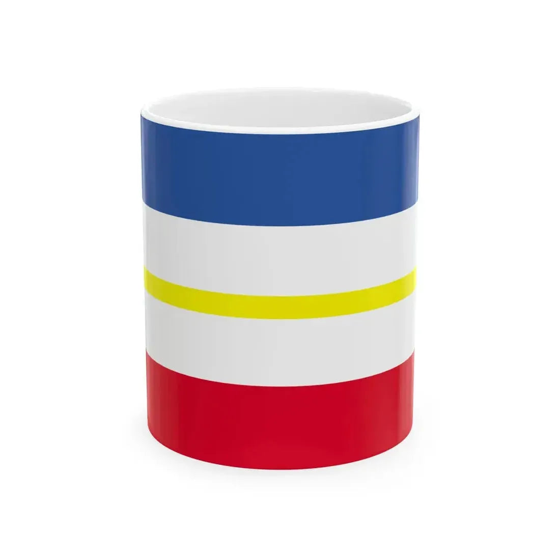 Flag of Mecklenburg-Western Pomerania (Germany) White Coffee Mug 11oz - Go Mug Yourself