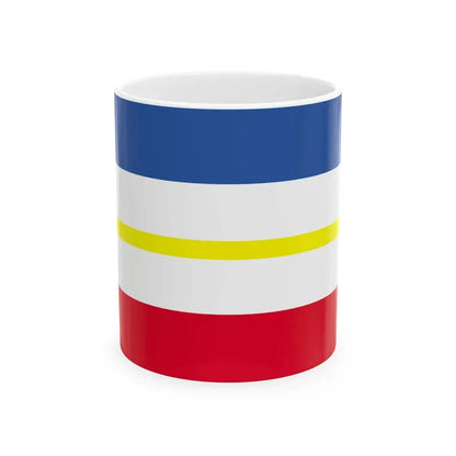 Flag of Mecklenburg-Western Pomerania (Germany) White Coffee Mug 11oz - Go Mug Yourself