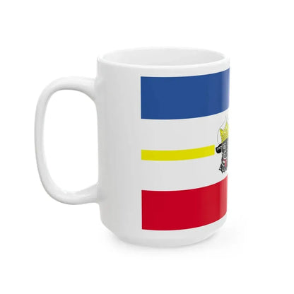 Flag of Mecklenburg-Western Pomerania state (Germany) White Coffee Mug - Go Mug Yourself