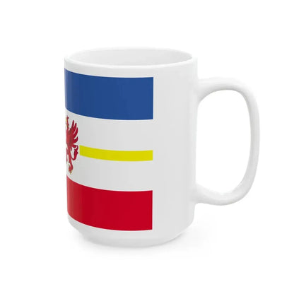 Flag of Mecklenburg-Western Pomerania state (Germany) White Coffee Mug - Go Mug Yourself
