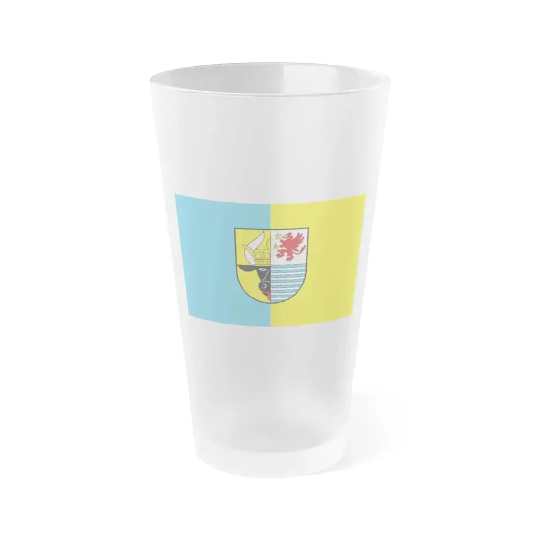 Flag of Mecklenburgische Seenplatte Germany - Frosted Pint Glass 16oz 16oz Frosted - Go Mug Yourself