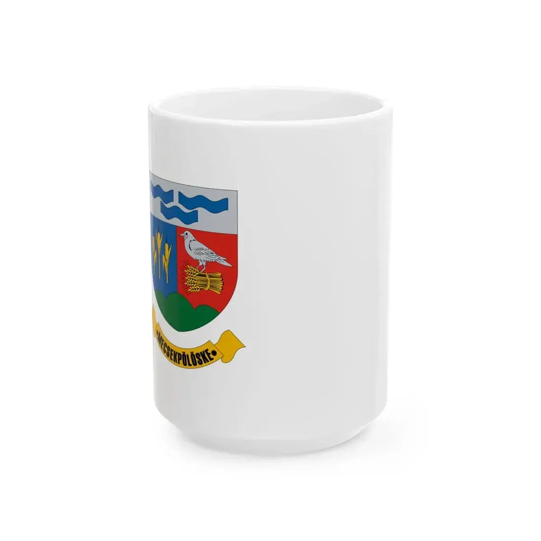 Flag of Mecsekpoloske (Hungary) White Coffee Mug 15oz - Go Mug Yourself