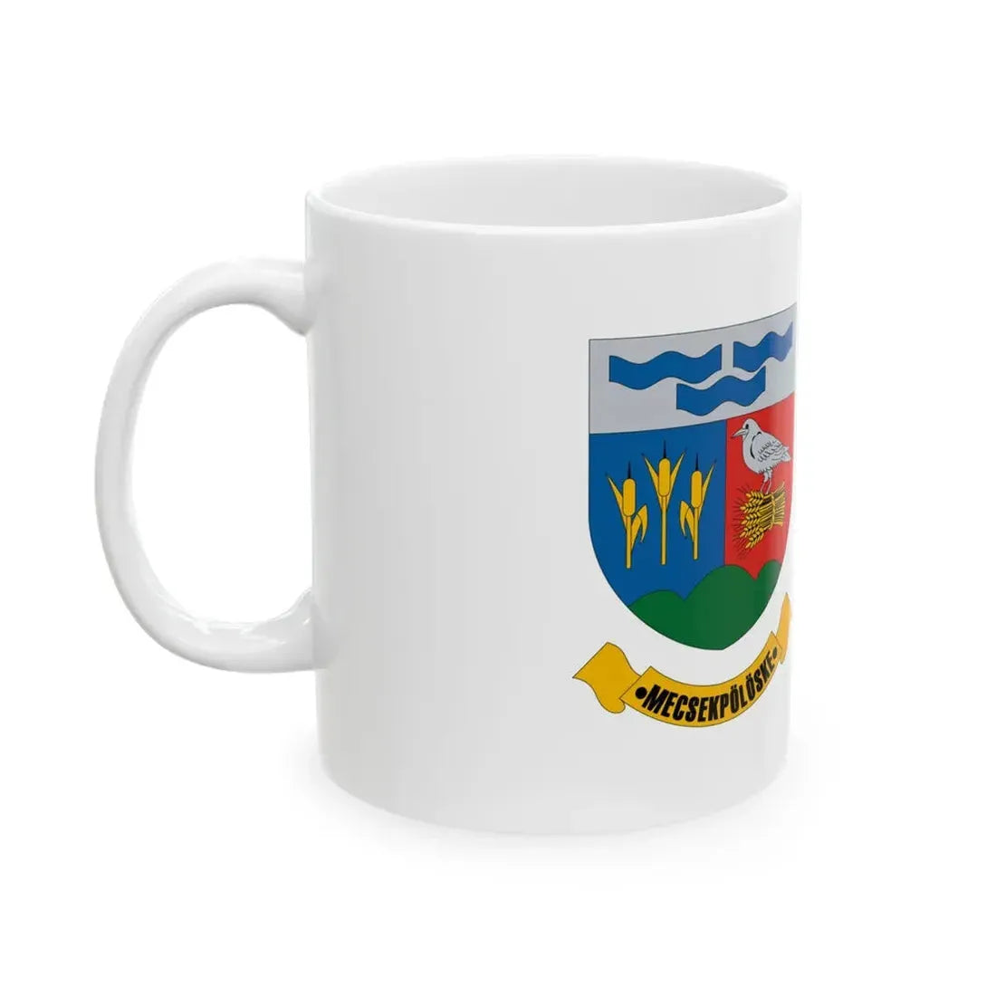 Flag of Mecsekpoloske (Hungary) White Coffee Mug - Go Mug Yourself