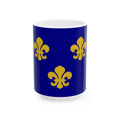 Flag of medieval France (France) White Coffee Mug 15oz - Go Mug Yourself
