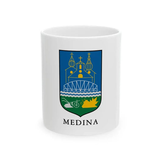Flag of Medina Hungary (Hungary) White Coffee Mug 11oz - Go Mug Yourself