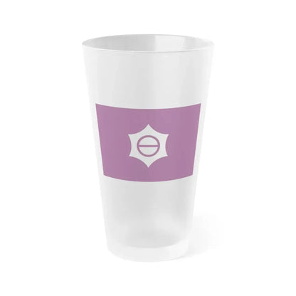Flag of Meguro Tokyo Japan - Frosted Pint Glass 16oz 16oz Frosted - Go Mug Yourself
