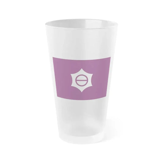 Flag of Meguro Tokyo Japan - Frosted Pint Glass 16oz 16oz Frosted - Go Mug Yourself