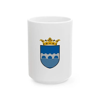 Flag of Megyehid (Hungary) White Coffee Mug 15oz - Go Mug Yourself