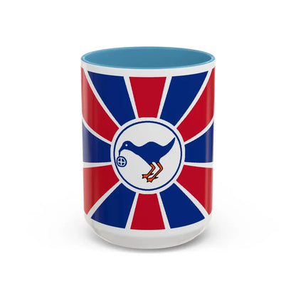 Flag of Melekeok Palau - Accent Coffee Mug 15oz Light Blue - Go Mug Yourself