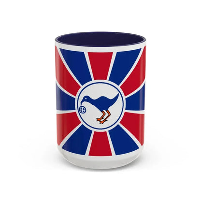 Flag of Melekeok Palau - Accent Coffee Mug 15oz Navy - Go Mug Yourself