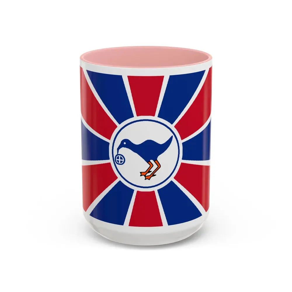Flag of Melekeok Palau - Accent Coffee Mug 15oz Pink - Go Mug Yourself