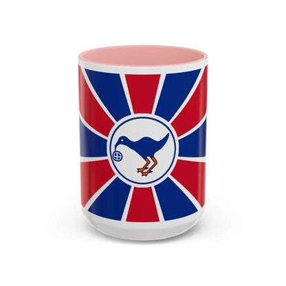 Flag of Melekeok Palau - Accent Coffee Mug 15oz Pink - Go Mug Yourself