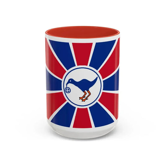 Flag of Melekeok Palau - Accent Coffee Mug 15oz Red - Go Mug Yourself