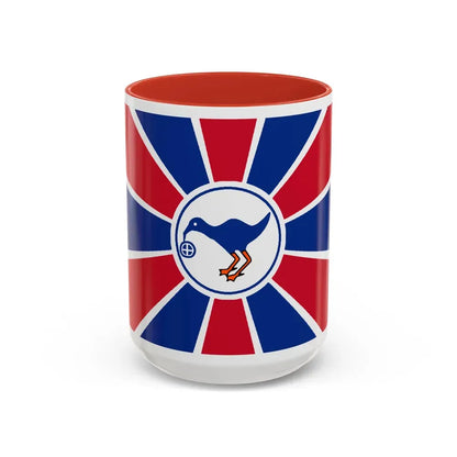 Flag of Melekeok Palau - Accent Coffee Mug 15oz Red - Go Mug Yourself