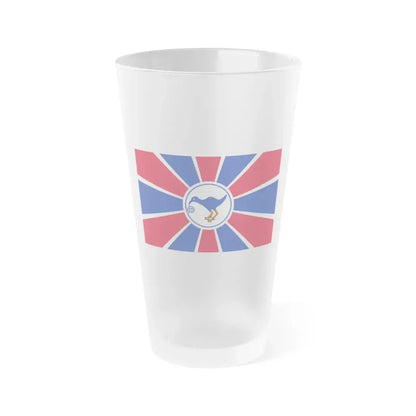 Flag of Melekeok Palau - Frosted Pint Glass 16oz 16oz Frosted - Go Mug Yourself