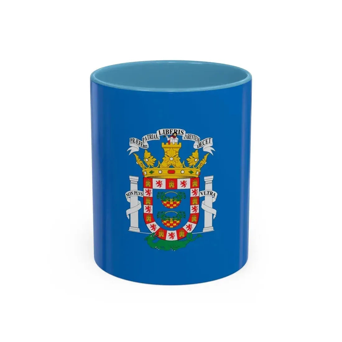 Flag of Melilla Spain - Accent Coffee Mug 11oz Light Blue - Go Mug Yourself
