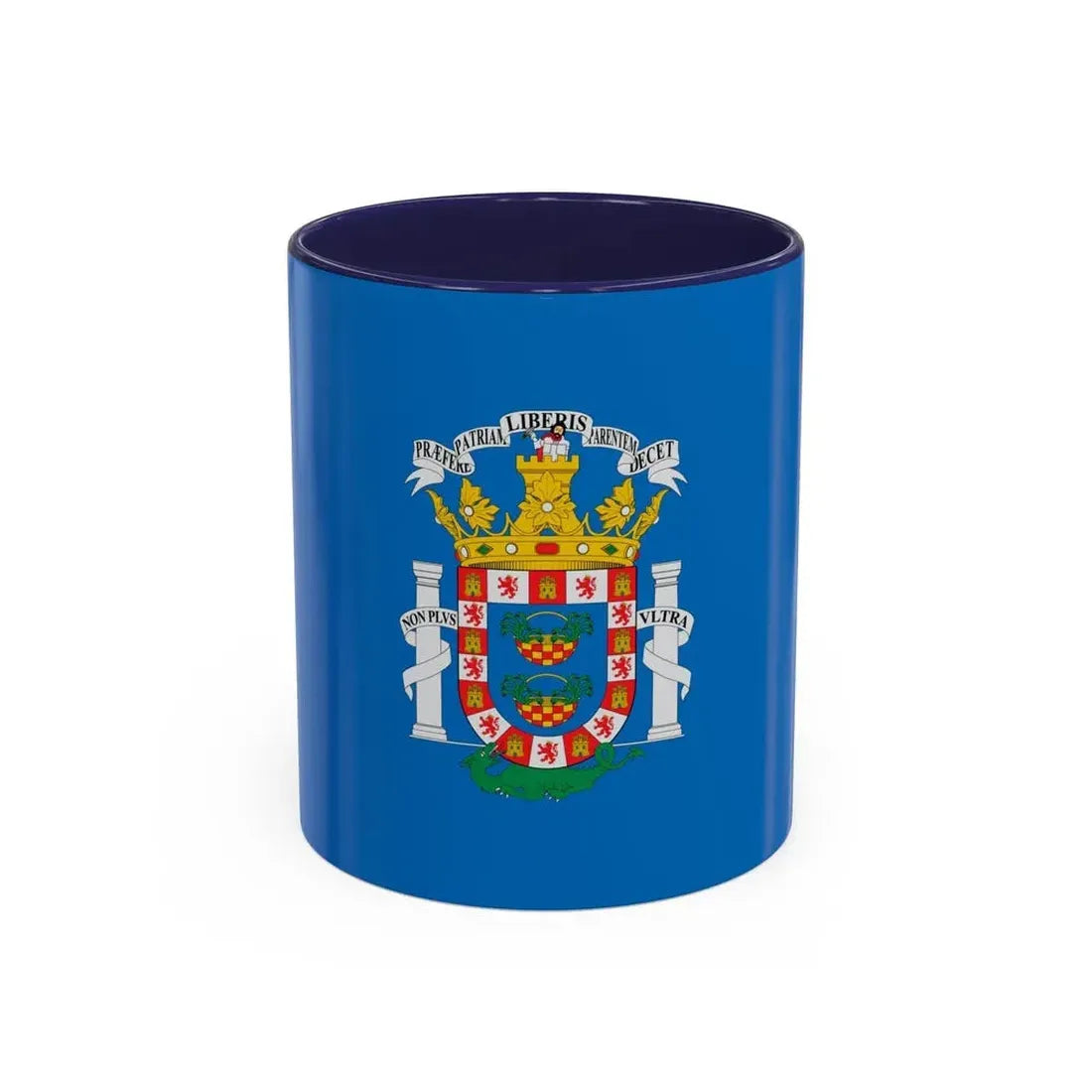 Flag of Melilla Spain - Accent Coffee Mug 11oz Navy - Go Mug Yourself
