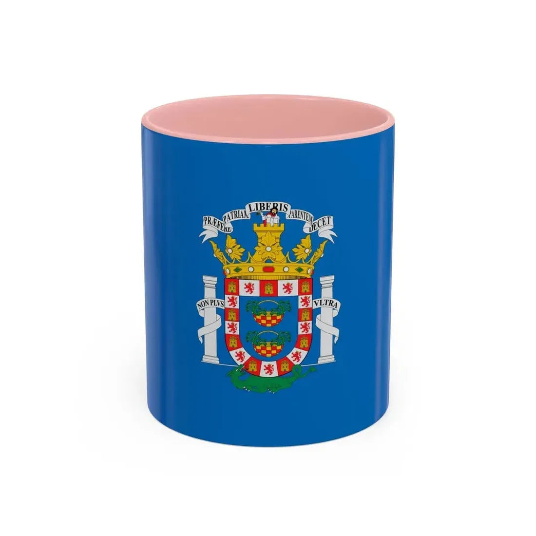Flag of Melilla Spain - Accent Coffee Mug 11oz Pink - Go Mug Yourself