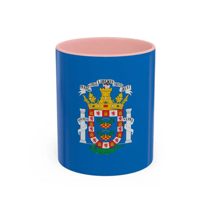 Flag of Melilla Spain - Accent Coffee Mug 11oz Pink - Go Mug Yourself