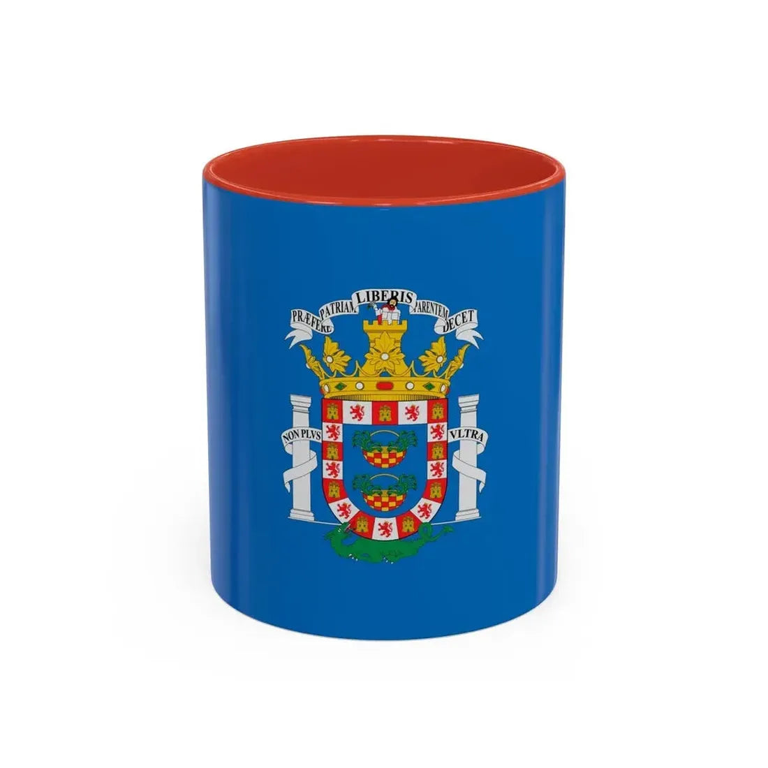 Flag of Melilla Spain - Accent Coffee Mug 11oz Red - Go Mug Yourself