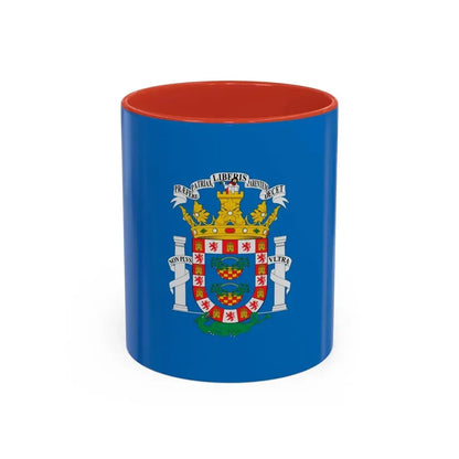 Flag of Melilla Spain - Accent Coffee Mug 11oz Red - Go Mug Yourself