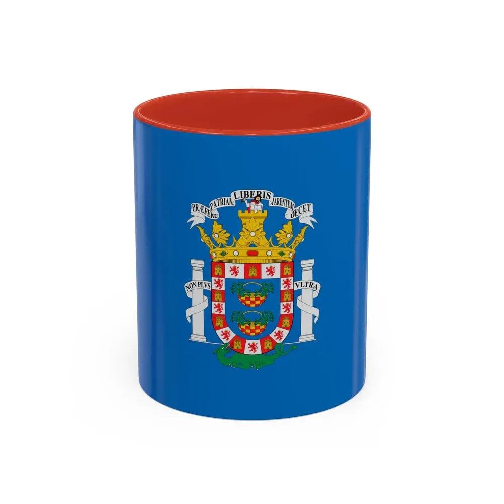 Flag of Melilla Spain - Accent Coffee Mug 11oz Red - Go Mug Yourself