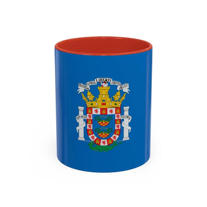 Flag of Melilla Spain - Accent Coffee Mug 11oz Red - Go Mug Yourself
