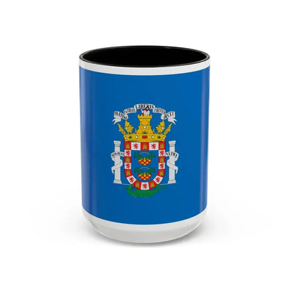Flag of Melilla Spain - Accent Coffee Mug 15oz Black - Go Mug Yourself