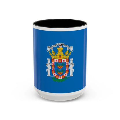 Flag of Melilla Spain - Accent Coffee Mug 15oz Black - Go Mug Yourself