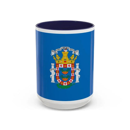 Flag of Melilla Spain - Accent Coffee Mug 15oz Navy - Go Mug Yourself