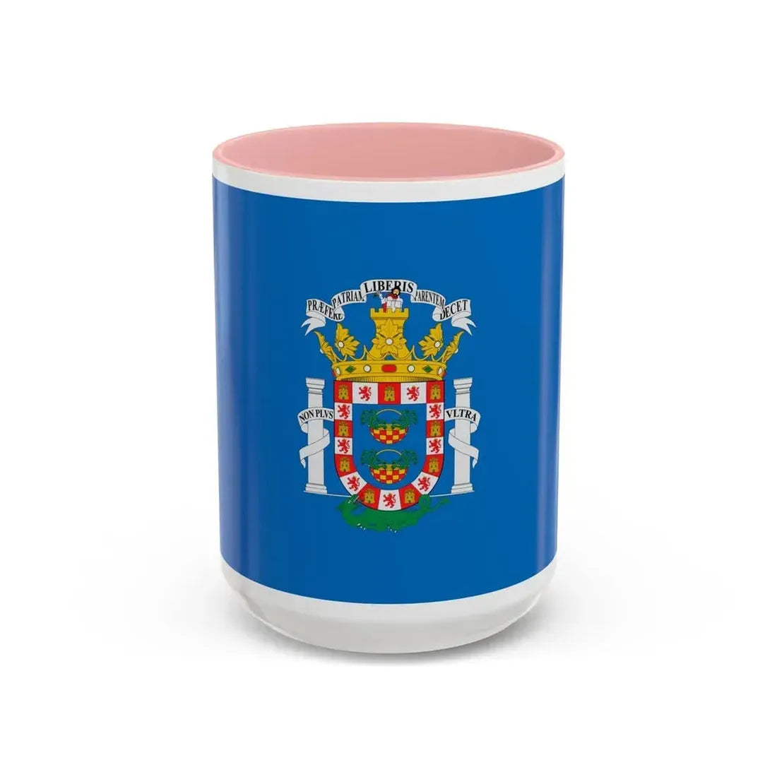 Flag of Melilla Spain - Accent Coffee Mug 15oz Pink - Go Mug Yourself