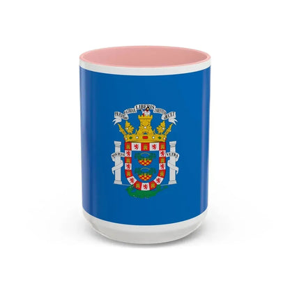 Flag of Melilla Spain - Accent Coffee Mug 15oz Pink - Go Mug Yourself