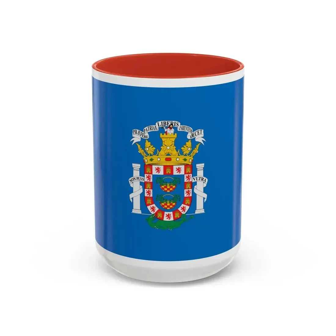 Flag of Melilla Spain - Accent Coffee Mug 15oz Red - Go Mug Yourself