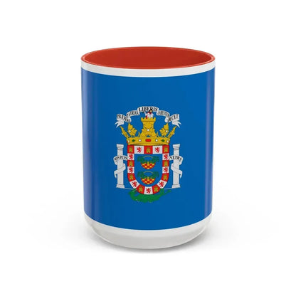 Flag of Melilla Spain - Accent Coffee Mug 15oz Red - Go Mug Yourself